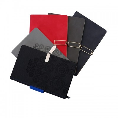 Custom A5 school stationary pu leather notebooks with mental lock