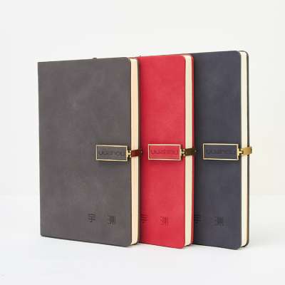 New arrivals custom A5 school pu leather notebooks with mental buckle