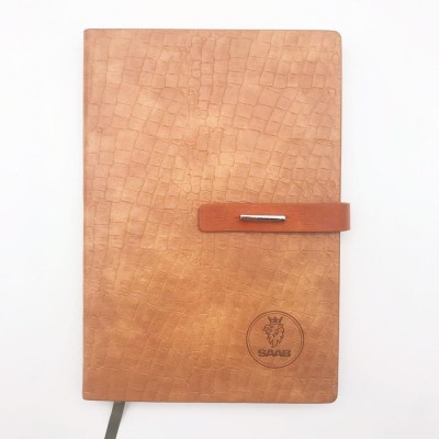 personalized custom A5 pu leather cover planner notebook with closure