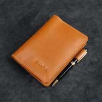 Hardcover Notebook Holder A5 PU Genuine Leather 80gsm Pages Inner Pocket with Pen Holder